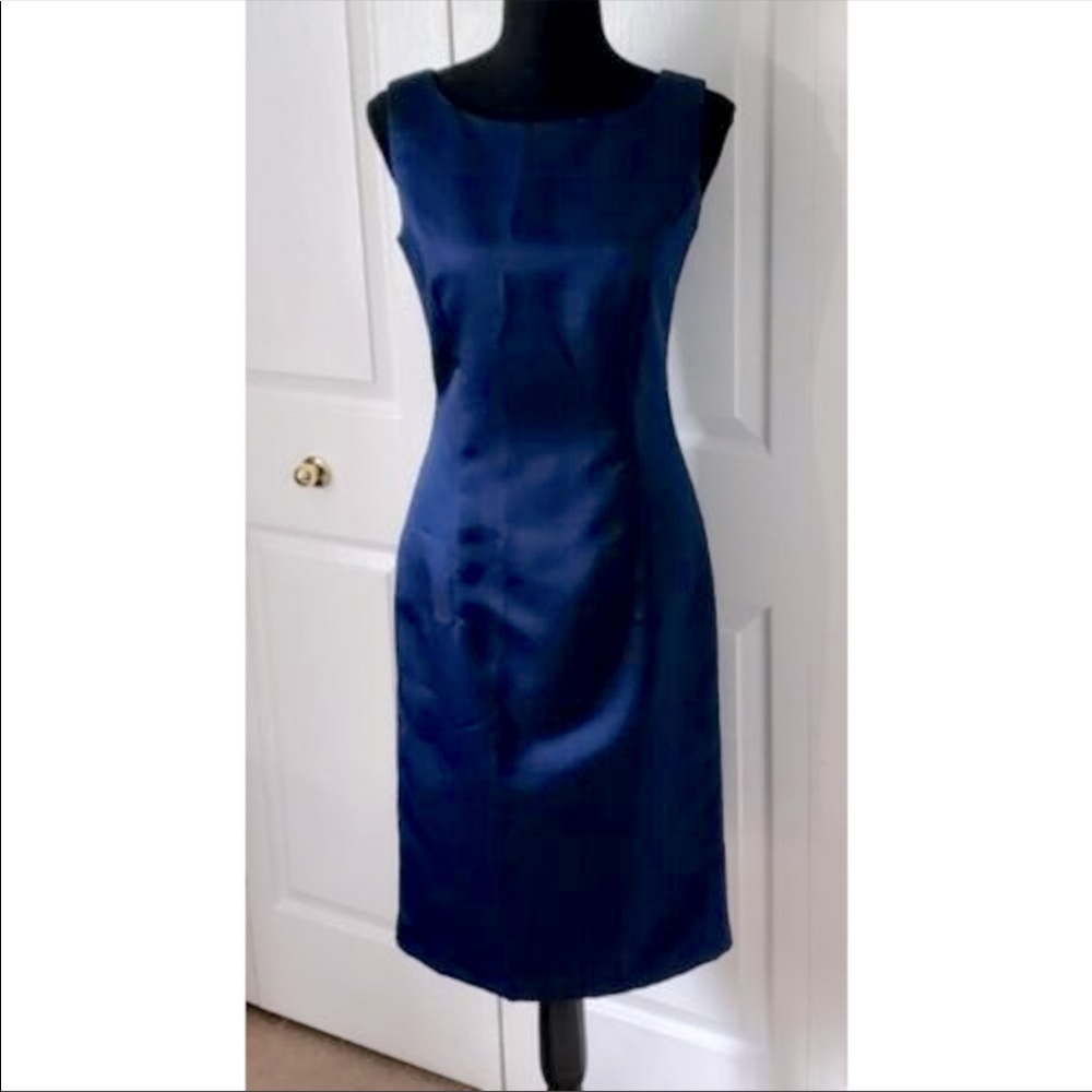 Michaelangelo navy satin dress